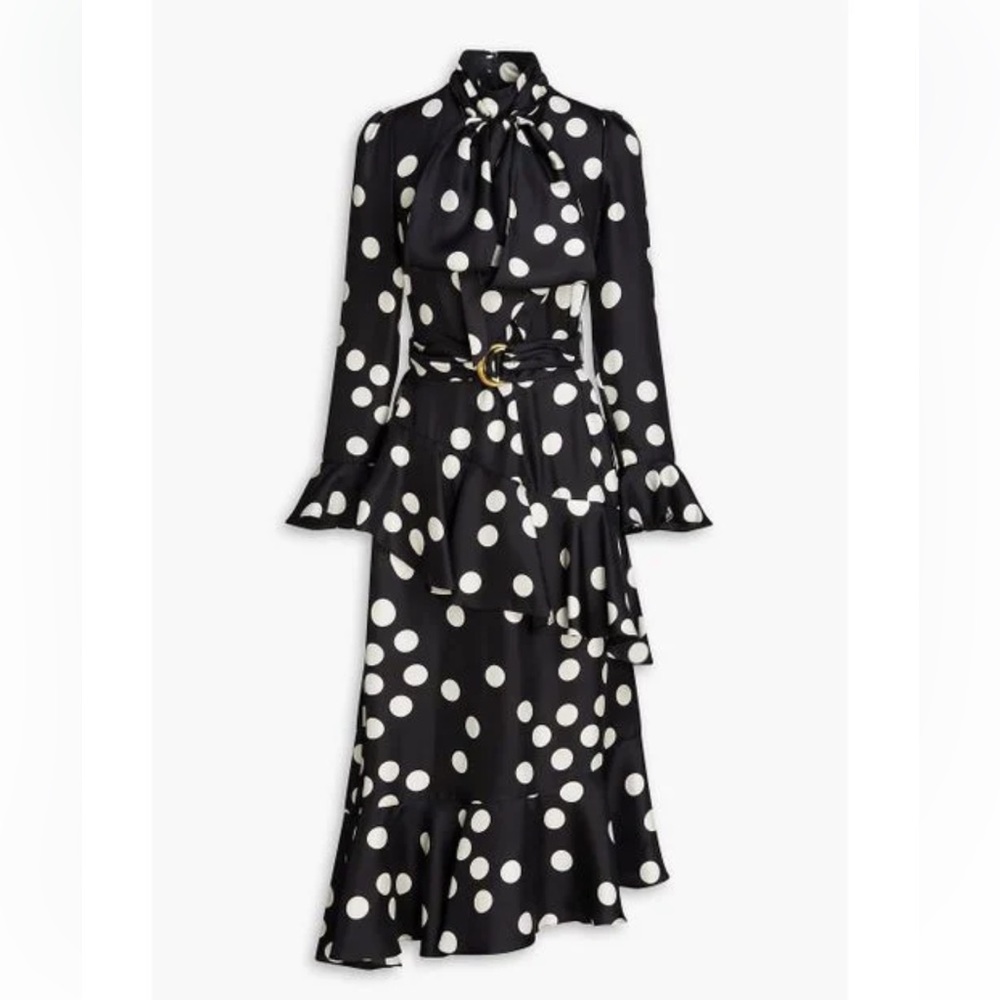 Midi Polka Dot Black Zimmermann Dress